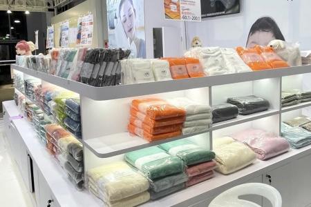 毛巾陳列圖_毛巾陳列造型_毛巾美陳陳列