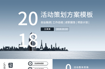 簡約活動策劃方案計劃書PPT模板